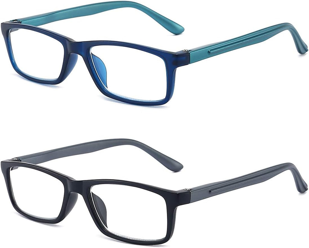 Reading Glasses for Men/Women with Spring hinges Professional Computer Readers with Blue Light Protection and Case