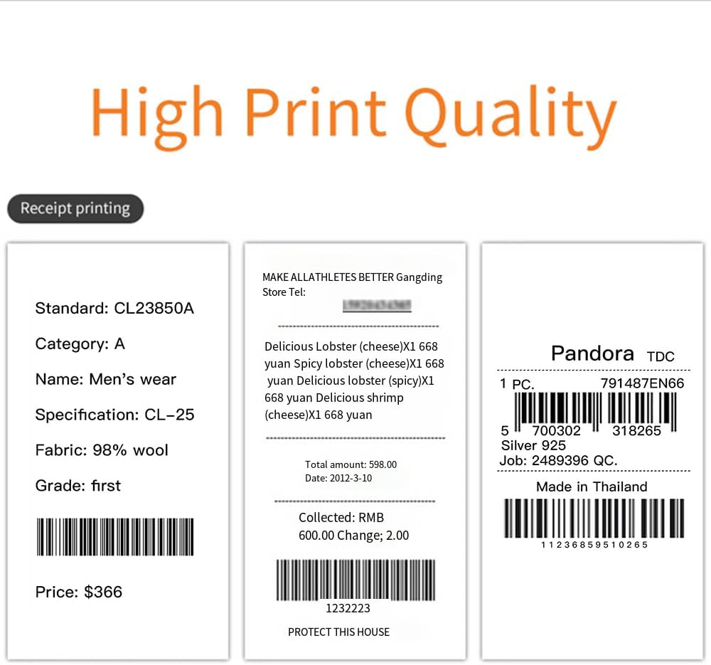 Thermal Printer, 80mm Embedded Thermal Printer Module with TTL+RS232+USB Connections Supports ESC/POS Commands 72mm