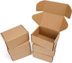6x4x3 inch Small Shipping Boxes, Set of 6 Mailing Boxes, Brown