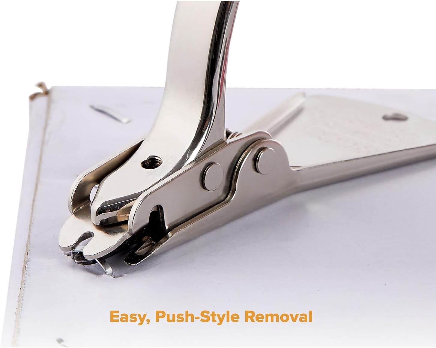Office Heavy Duty & Carton Staple Remover, Built in Staple Shield, Wear- Resistant Nickle Plated Finish Chrome