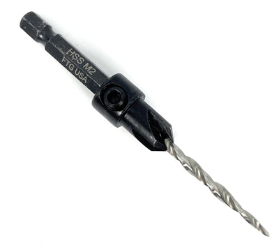 FTG USA #6 (9/64") Adjustable Tapered Wood Countersink Drill Bit