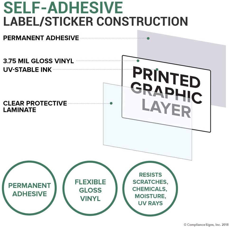 Do Not Stack Above This Line Label Decal, 36 x 3 inch Flexible Vinyl with Adhesive Backing for Industrial Notices