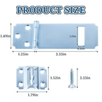 6 Pack Door Padlock Locks Hasp Latch, 3-1/2 inch Safety Packlock Clasp Hasp Lock Latch,Extra Thick Door Gate Lock