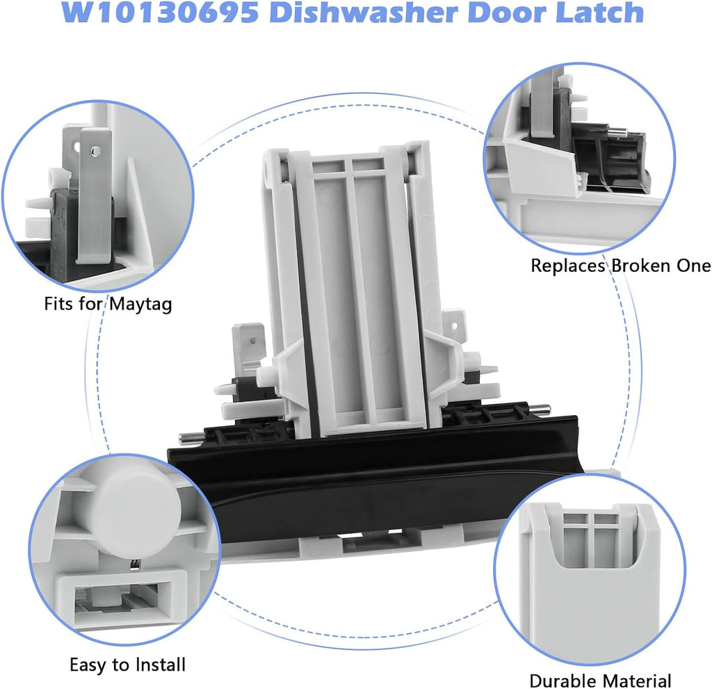 WPW10130695 Dishwasher Door Latch Handle Fit for Maytag Quiet Series 300