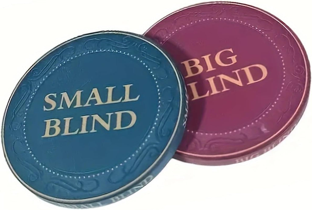 [Set of 4] Dealer Button, Ceramic Big Blind and Small Blind, Poker Crystal ALL IN Buttons (Position Markers)Poker