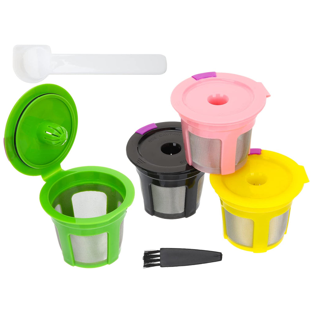 4 Pack Reusable Plastic Coffee Filter Cups for Espresso Machines