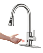 Touchless Kitchen Faucet with Pull Down Sprayer, Brushed Nickel