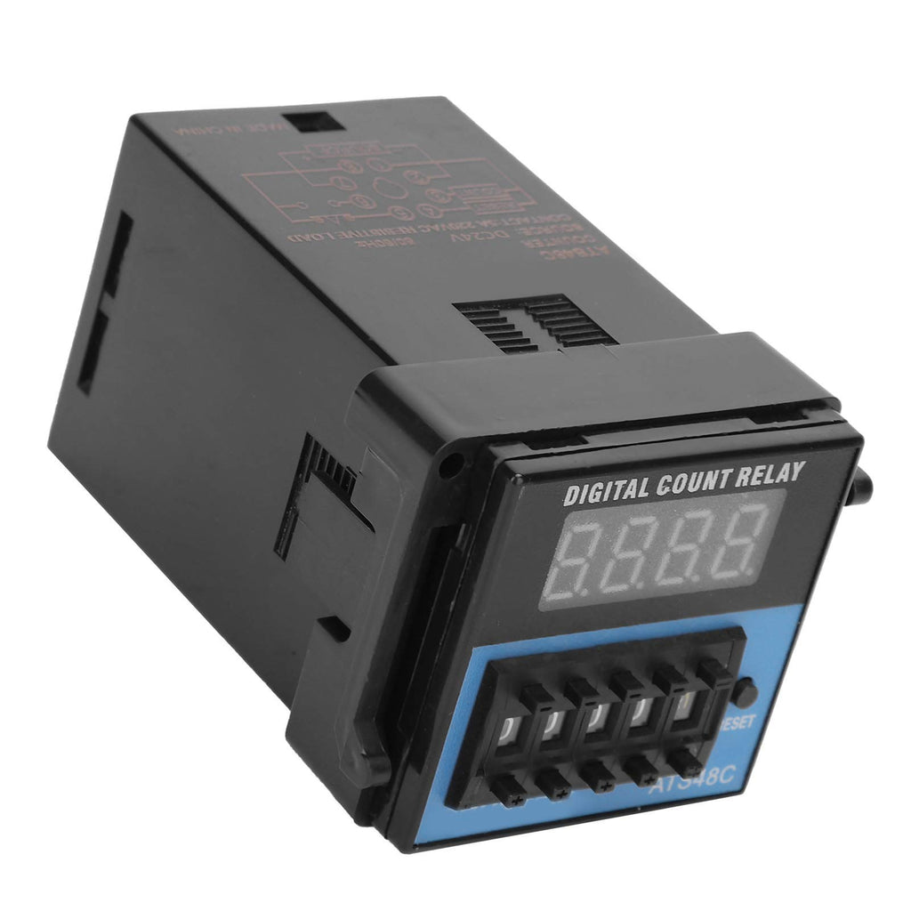 Badafaci Cycle Delay Timer Relay, Plastic ATS48C Time Relay with LED