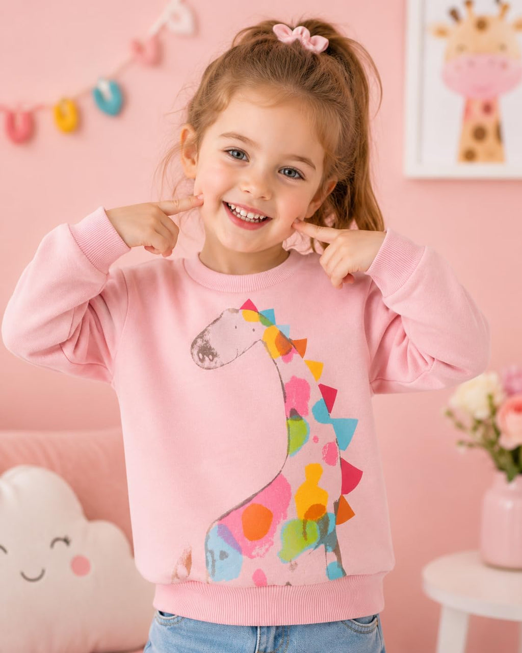 Toddler Baby Girls Sweatshirts Casual Pullover Crewneck Winter Long Sleeve Tops Shirts Clothes 3T-8T
