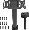 27" Mailbox Post with Mounting Bracket Installed On Concrete Floor, Compatible with Mail Boss, Architectural