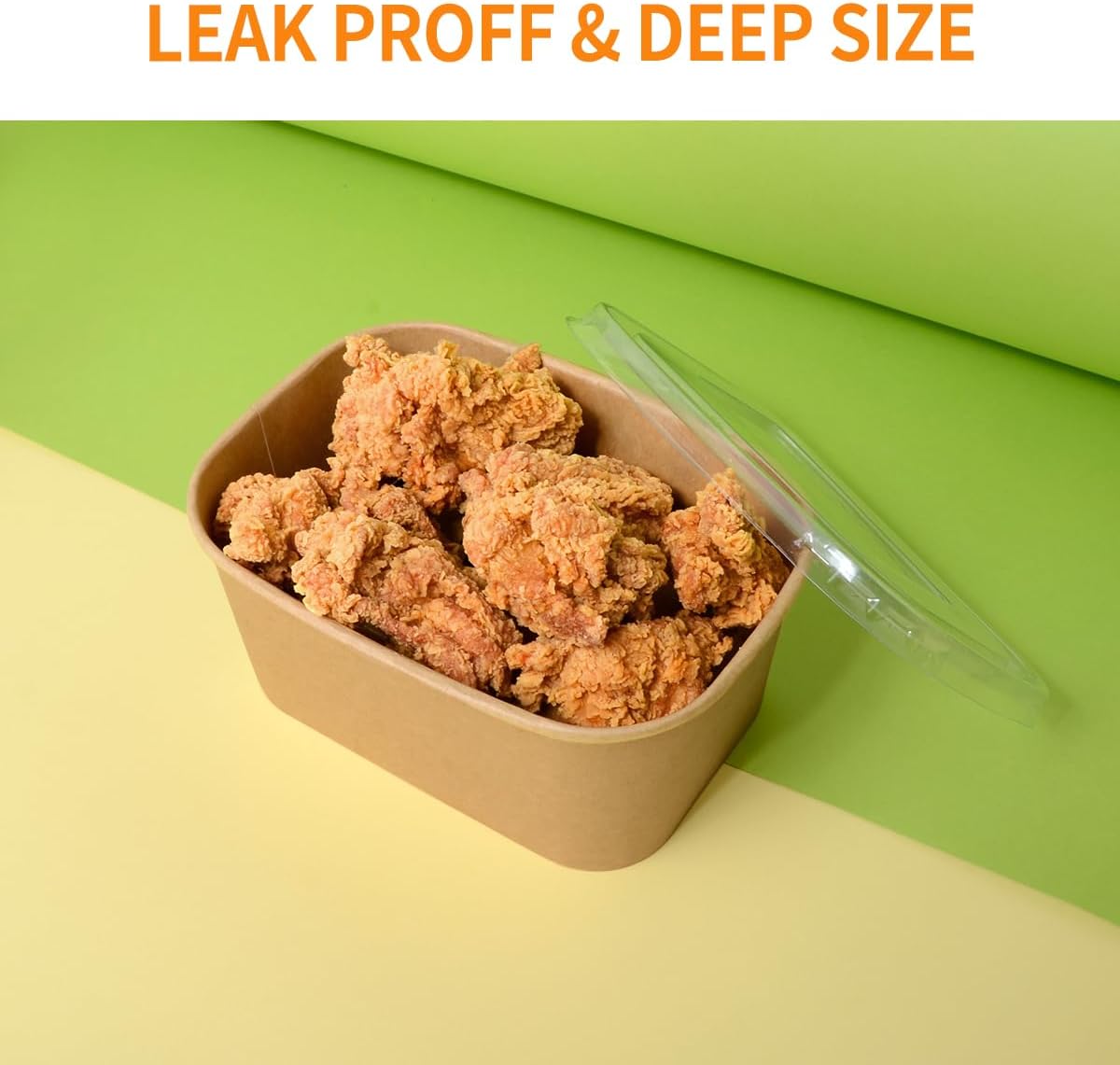 35 oz Paper Food Containers with Lids 50 Pack Meal Prep Containers