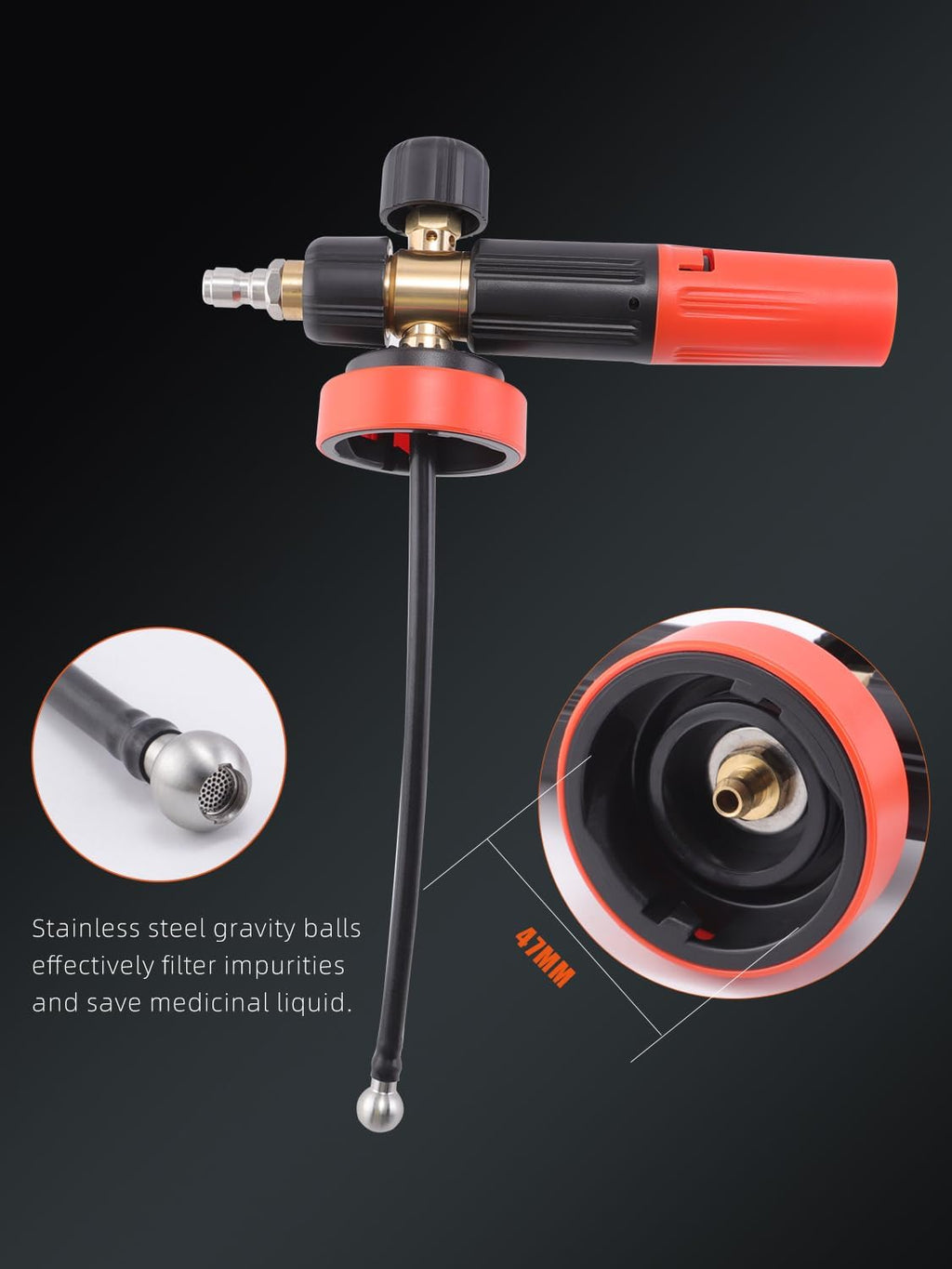 Foam Cannon (Thicker Snow Foam Technology) with 1/4 Inch Quick Connector for Pressure Washer (Wide Mouth), 34 Oz