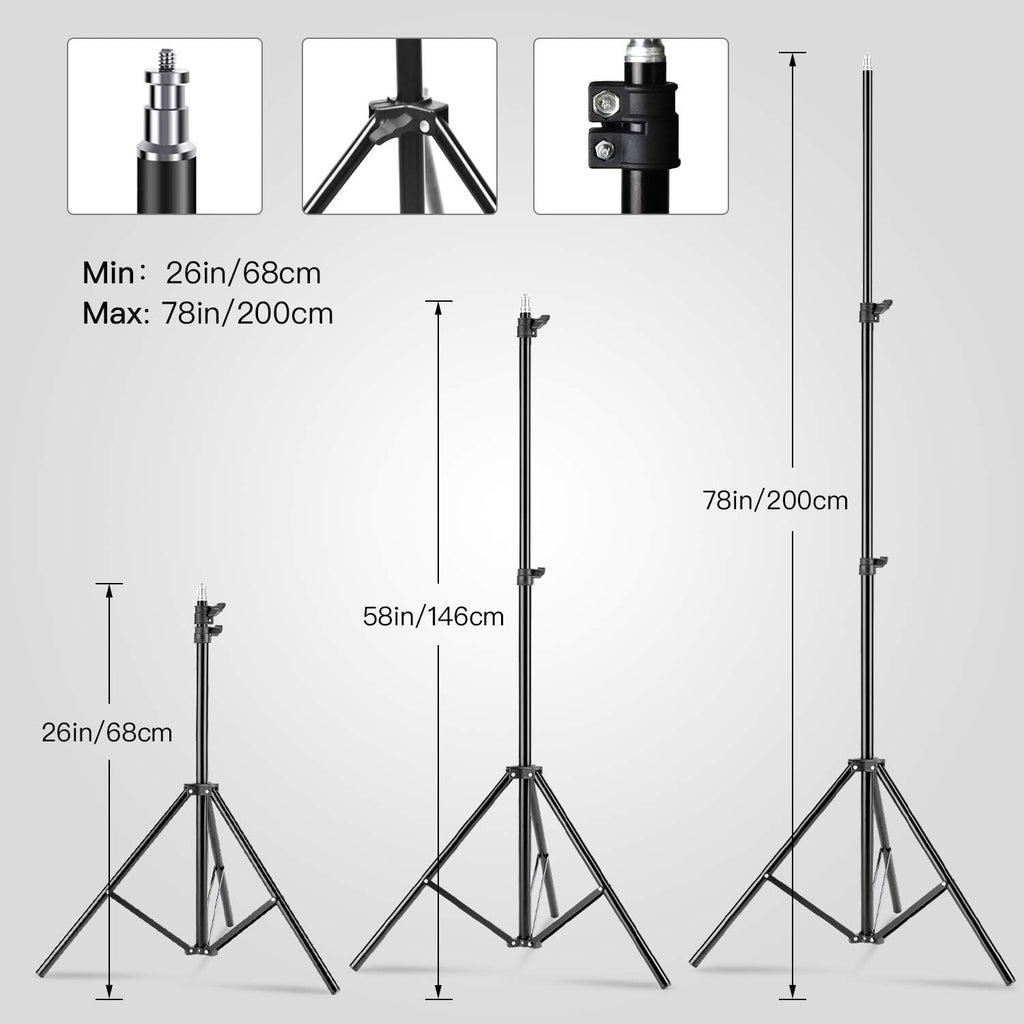 【Upgrade LED】 MOUNTDOG Softbox Lighting Kit, Photography Studio Light with 19.7"X27.5" Reflector and 3 Colors