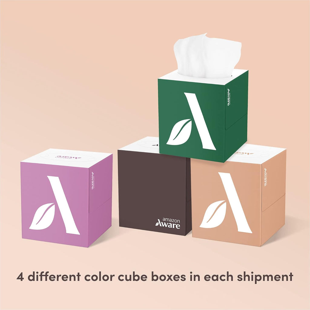 100% Bamboo Facial Tissues, 3-Ply, FSC Certified, 12 Pack, 60 Sheets Per Box, 720 Total