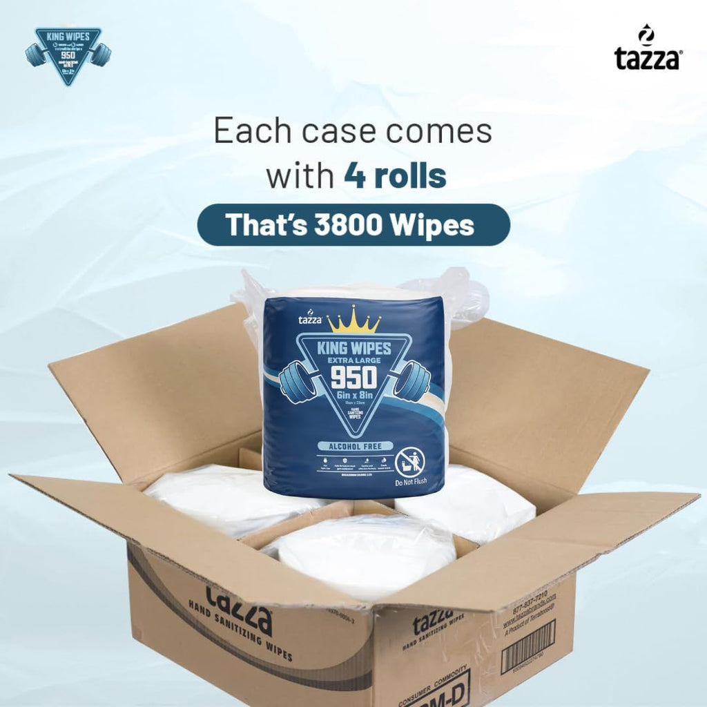 Gym Equip Wipes, 4 x 950 Count (3800 Total Wipes) - Durable, Pre-Saturated Gym Equipment & Surface Cleaning Wipes