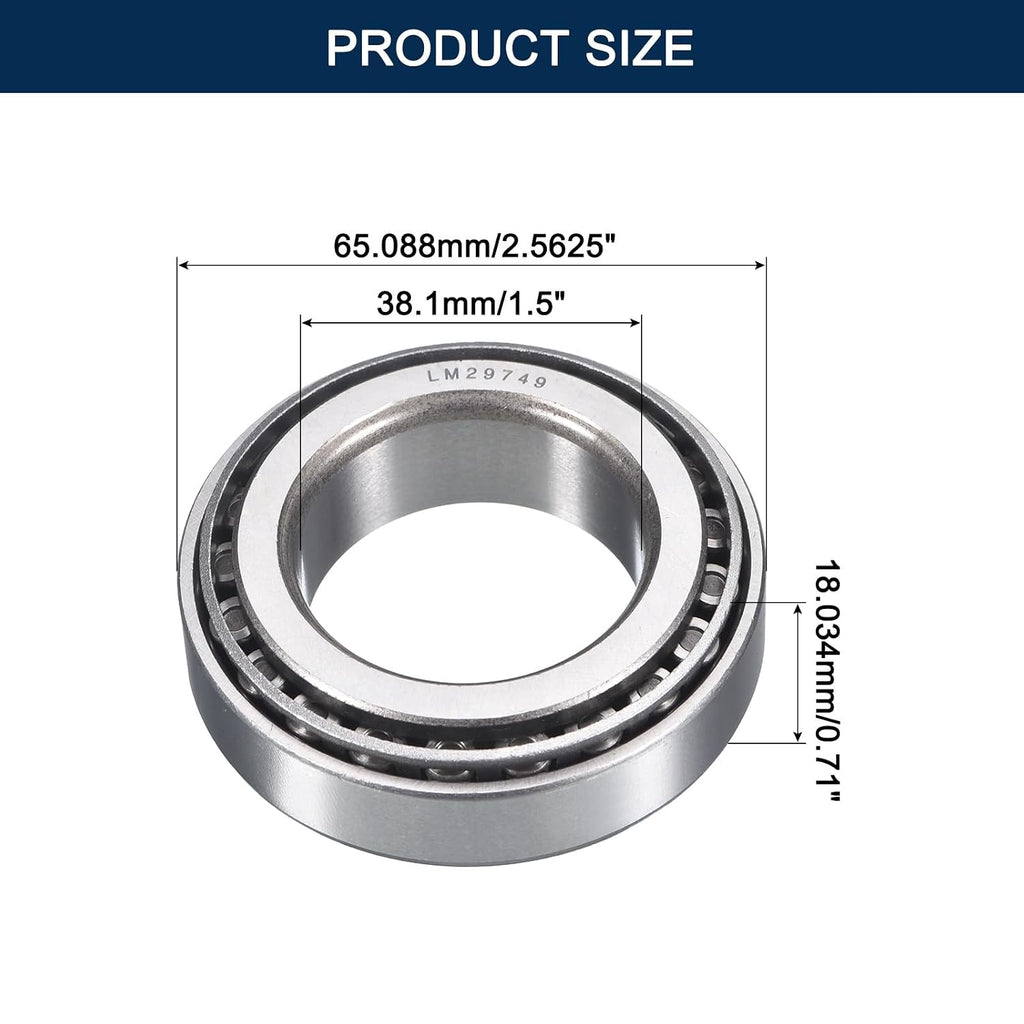 2 Pack LM29749/10 Tapered Roller Bearing Cone and Cup Set