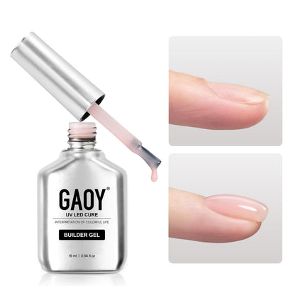 Builder Gel for Nails, 16ml Nail Strengthener in a Bottle, Nail Extension Hard Gel, Soak Off Long Lasting UV Light