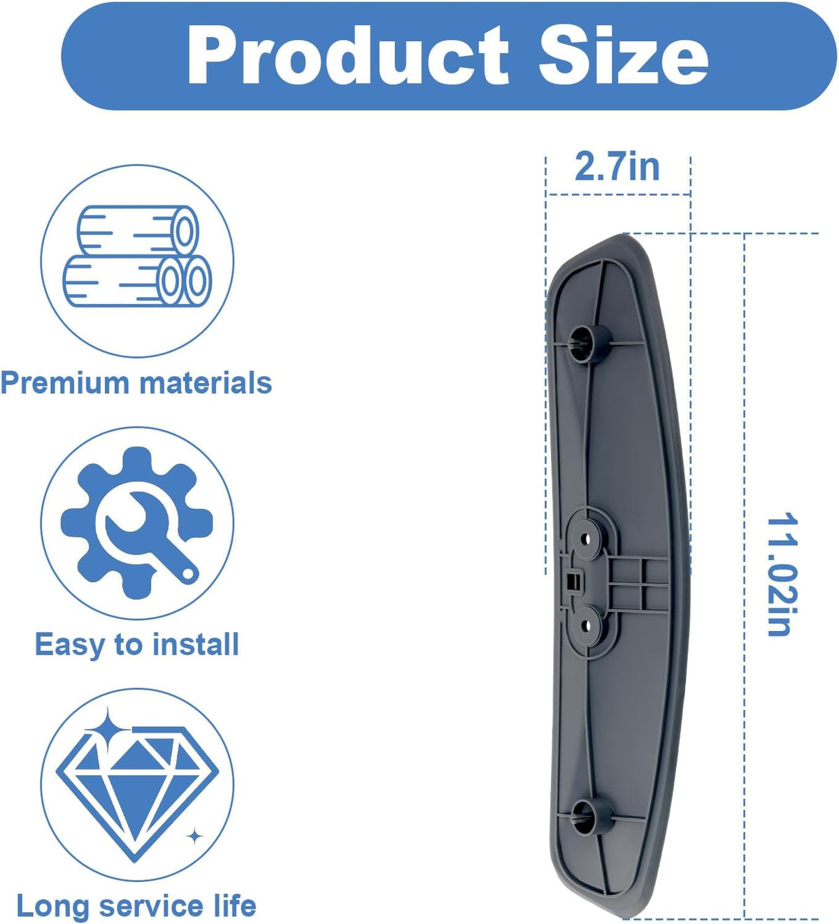 WE01X34284 Door Strike Dark Slate Compatible with GE Dryers Door Latch GFD35ESPY0DS GFD55ESMN0DG GFD65ESMN0SN GFD85ESMN0RS PFD87ESMV0RS, Replace WE01X30017 PS16742773 AP7193619