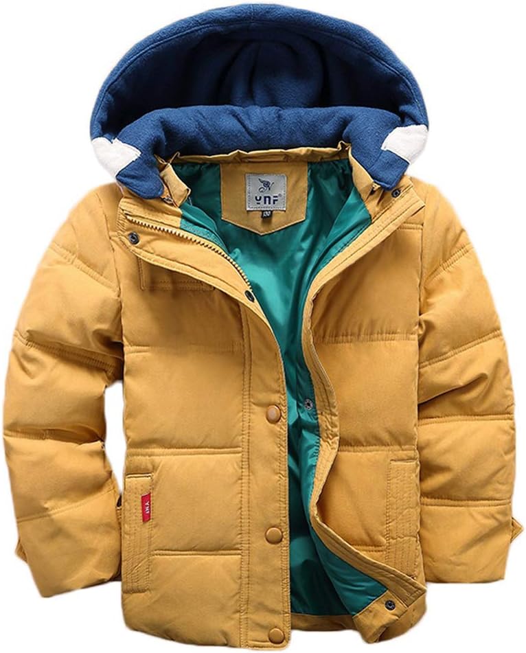 Boys Winter Puffer Hooded Jacket, Insulated Outdoor Casual Coat | Cozy Windproof Zip Up Quilted Outerwear, Soft Warm