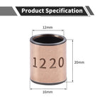 Skweawert 2Pcs Sleeve Bearing 12mm Bore x 16mm OD x 20mm Length Plain Bearings Wrapped Oilless Bushings for Printing Machines, Textile Machines, Hydraulic Transport Vehicles