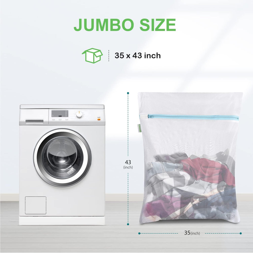 Large Mesh Washing Bag 43 x 35 Inch XXL Mesh Laundry Bag, Blue | Lingerie Bags for Laundry Large Washer Bag for