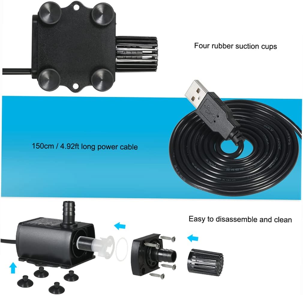 Submersible Water Pump Aquarium Fountain DC 5V 300L/H (1 Pc)