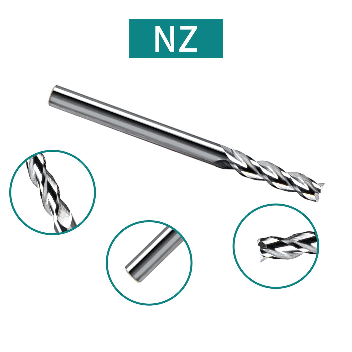 NZ 1/8" 3-Flute Square End Mill