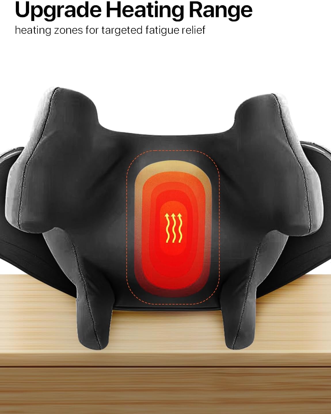 Cordless Neck Massager with Heat, Shiatsu Neck and Back Massager for Pain Relief Deep Tissue, Electric 3D Kneading