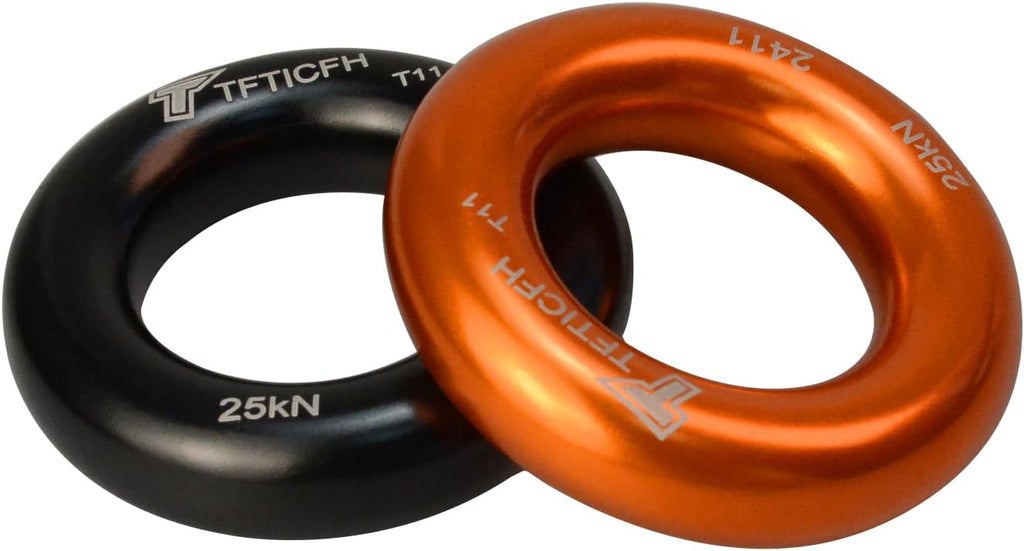 25kN Rappel Ring, Aluminum Climbing O-Ring, High Strength Durable Tension Ring for Rock Climbing Arborist Hammock