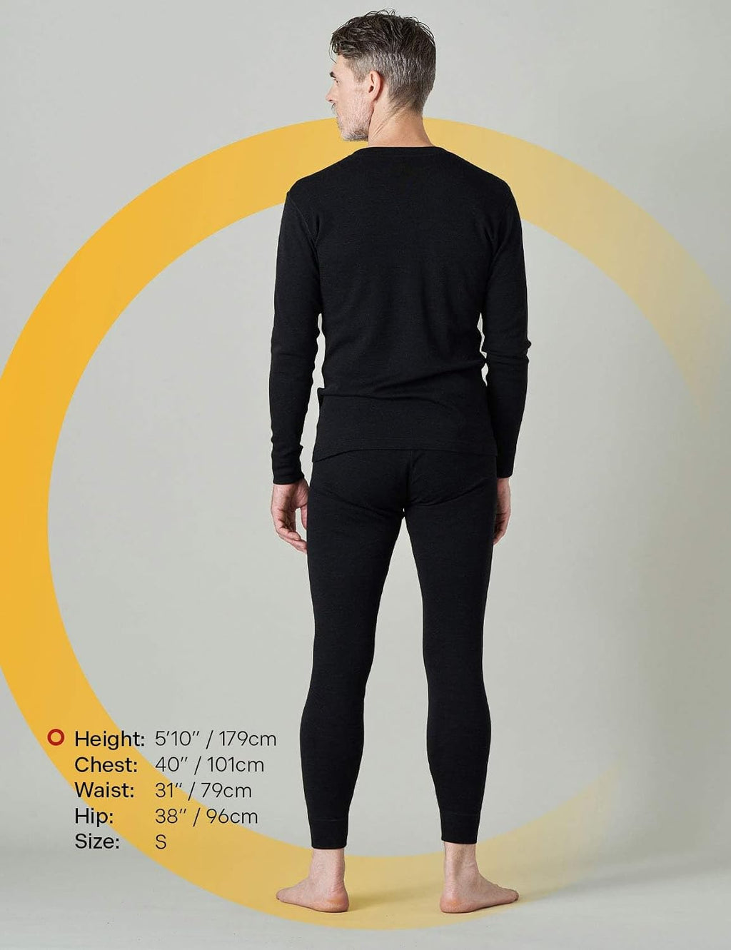 Men's 100% Merino Wool Base Layer Set M31/M126/M141/M144 | Soft, itch-free long john thermal set with top & bottom