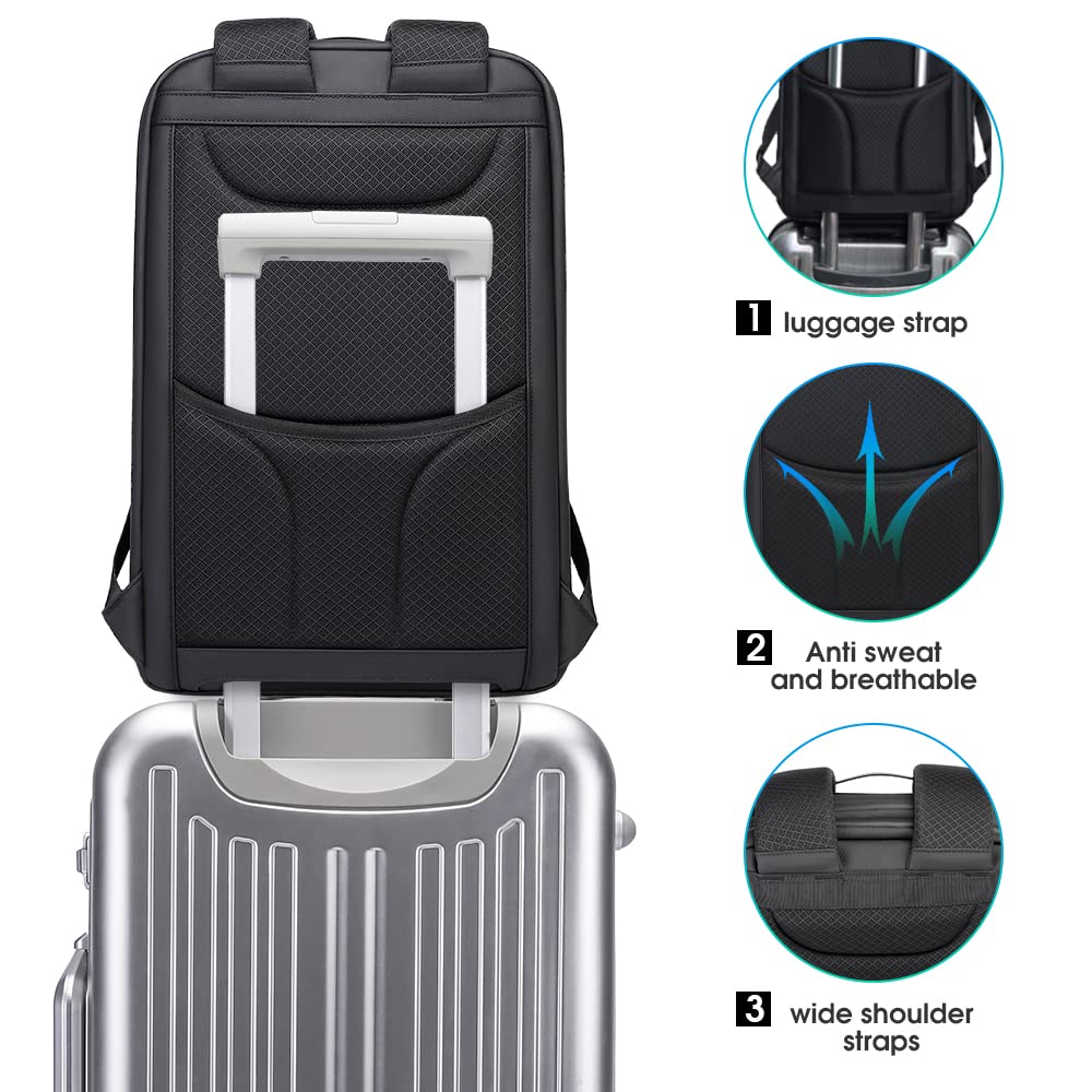 Anti Theft Business Backpack Fits 15.6 Inch Laptop,Smart Work Backpack with USB Charging Port for Office Work