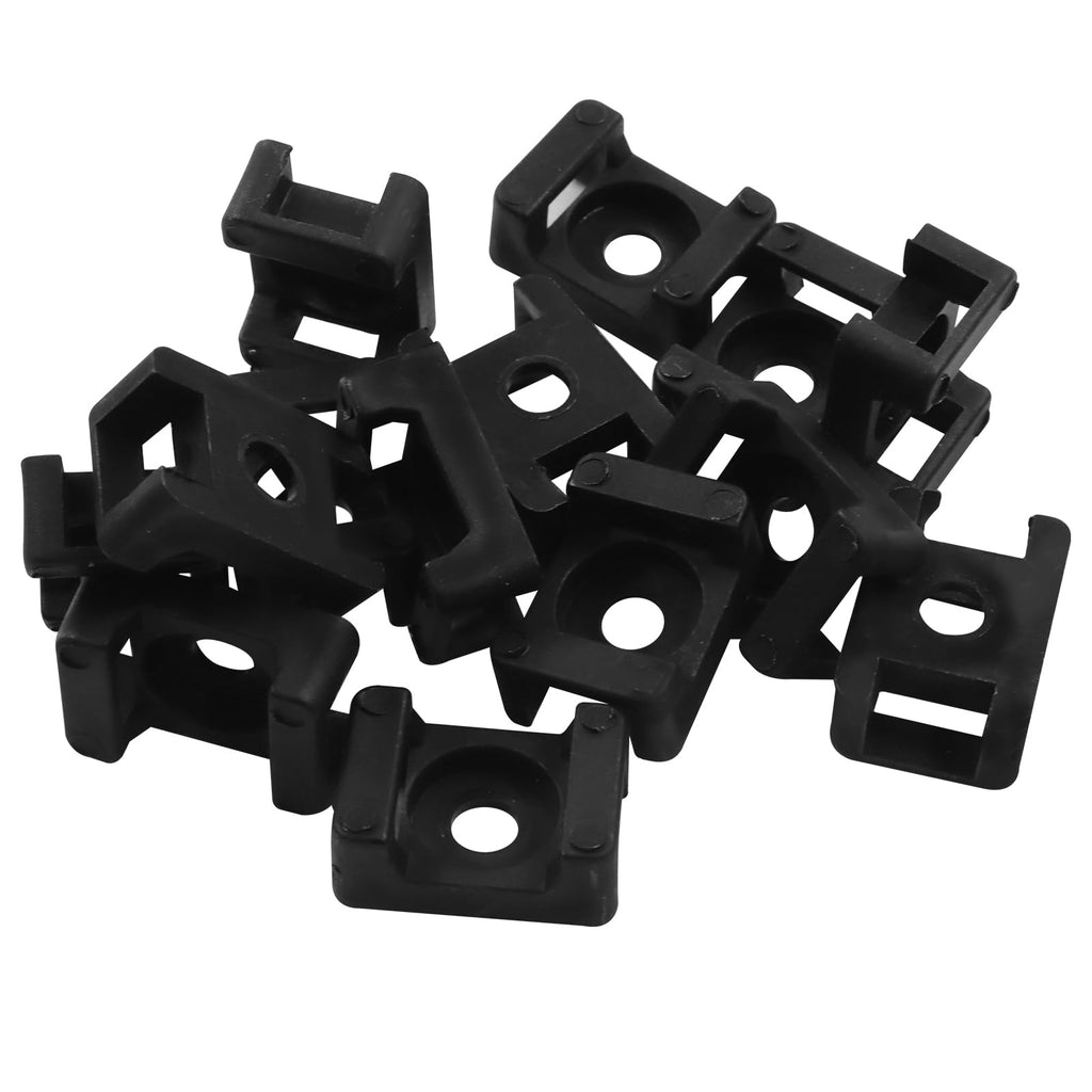 Unlorspy 100Pcs Black Zip Tie Mounts