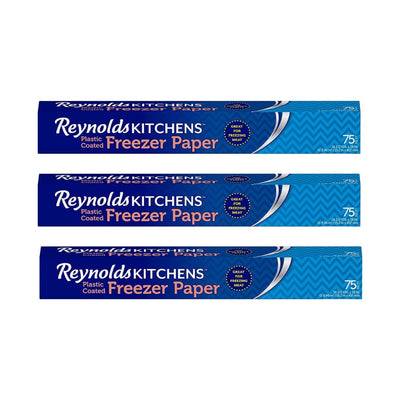 Kitchens Plastic Coated Freezer Paper - 75 Square Feet (Pack of 3)