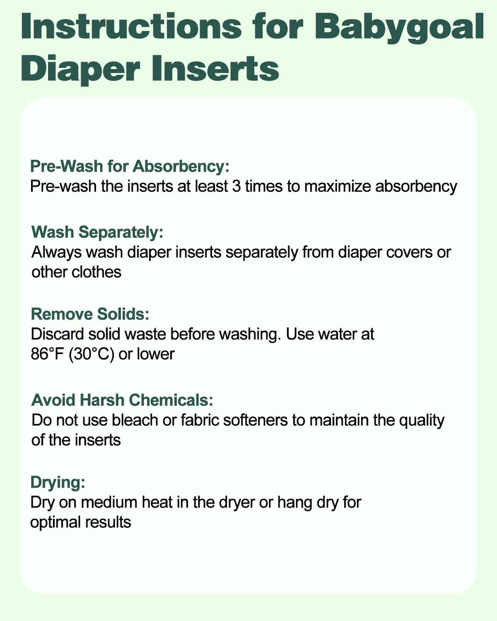 Baby 5-Layer Charcoal Rayon from Bamboo Reusable Liners for Cloth Diapers Nappies,Pack of 12 Inserts,12ZTN
