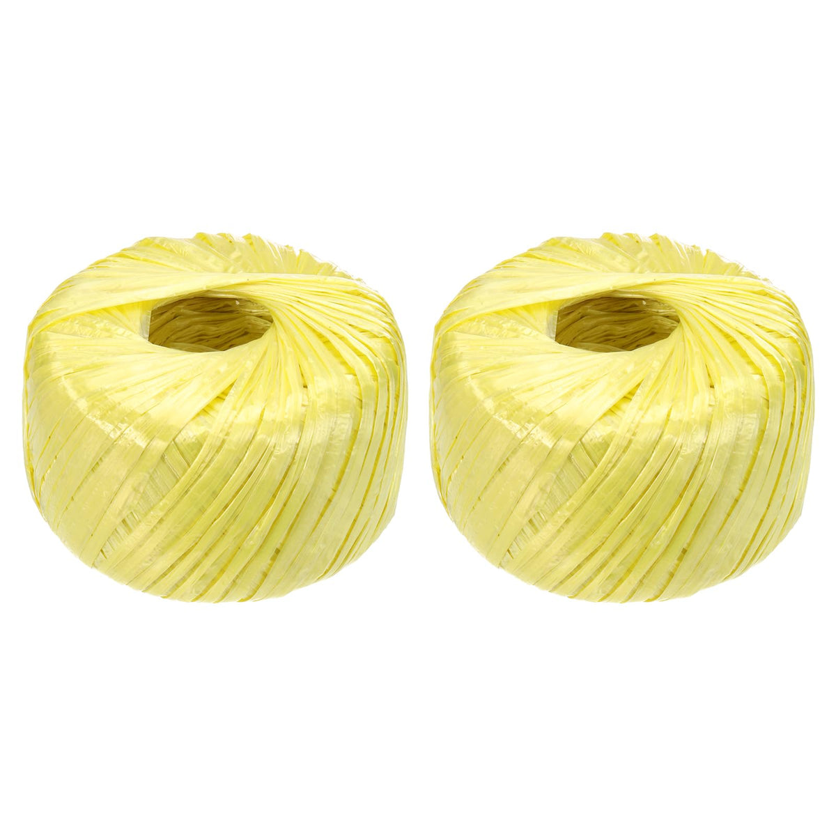 2Roll Polyester Nylon Plastic Rope Twine 100m/328ft Cord Yellow