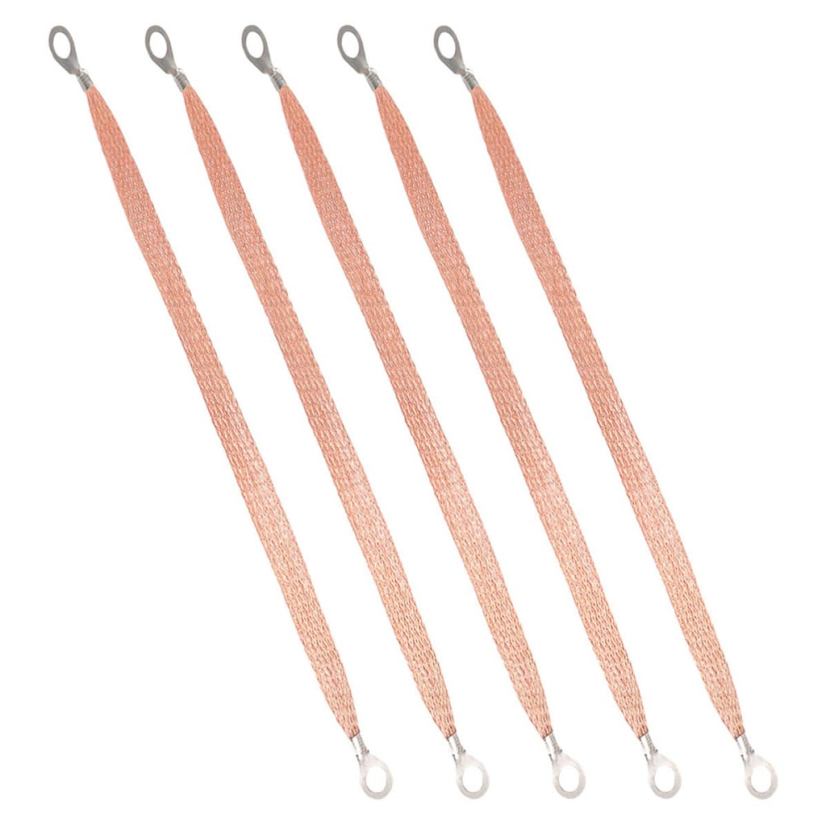 5pcs Ground Strap Copper Braided Battery Cable for Marine Bonding