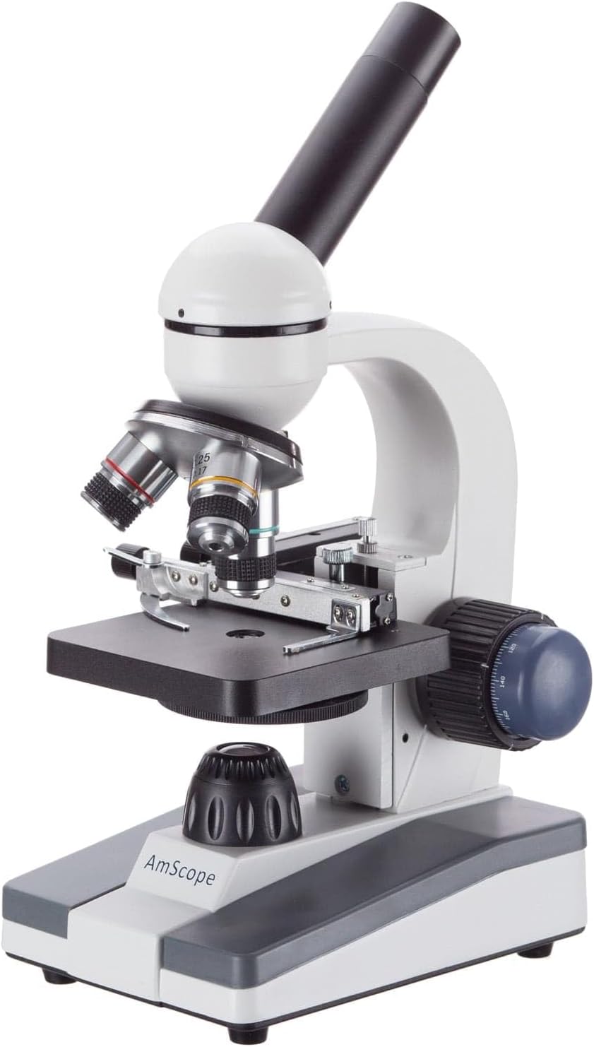 M150C-MS 1000X Biological Compound Microscope with Sturdy | 40X-1000X Magnification Range All-Metal Construction
