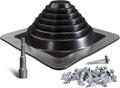 #3 Metal Roof Pipe Flashing, Silicone Roof Vent Boot, Black, 1-Pack