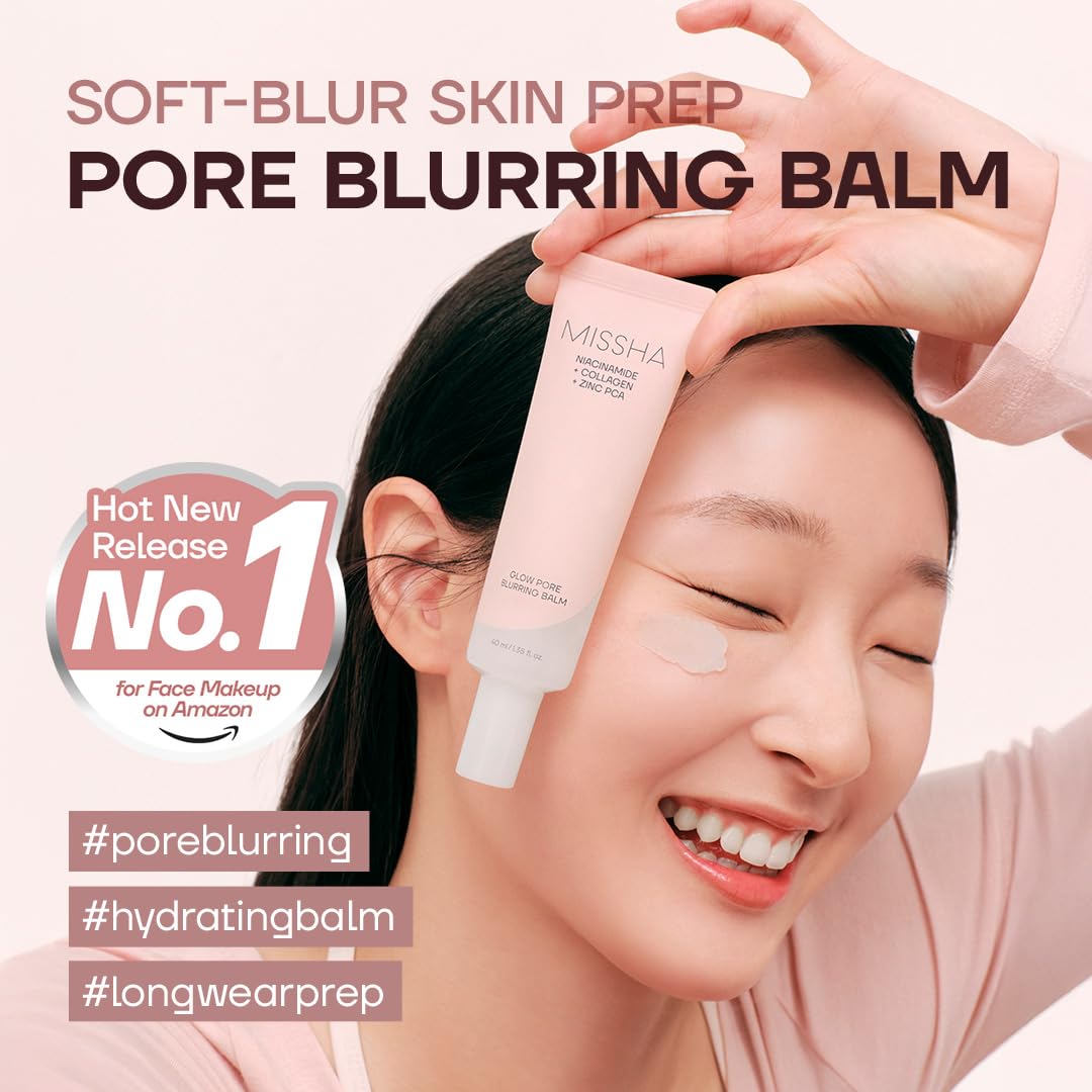 Glow Pore Blurring Balm Primer for Face, Hydrating Base 1.35 oz