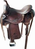 Western Horse Saddle, Premium Tooling Cowboy Saddle for Trail Riding, Ranch, Barrel Racing, Rodeo & Training, 15 16
