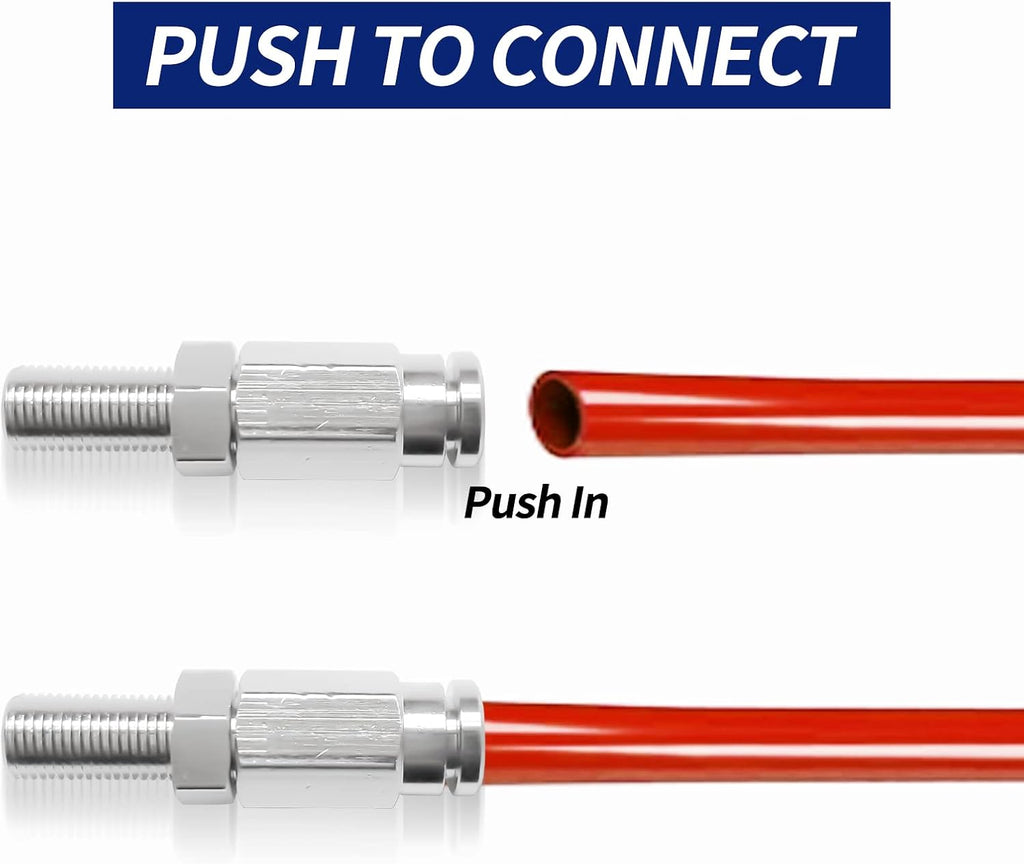 2pcs 1/4" OD Inflation Schrader Valve for Air Spring line