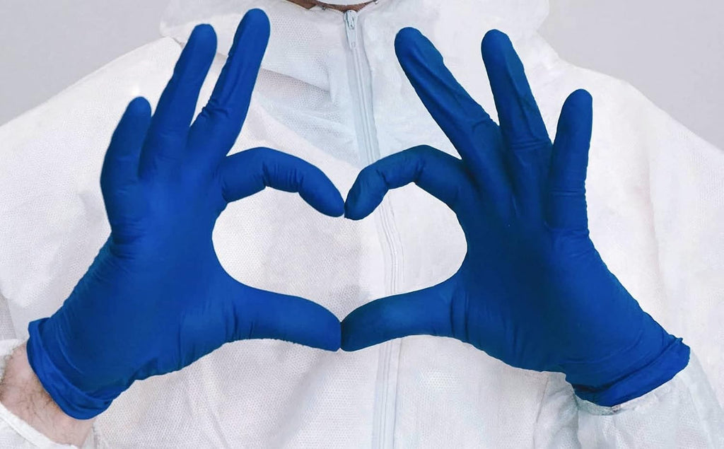 Nitrile Exam Gloves | The Original Quality Stretch Nitrile Cobalt Blue | 4.5 Gloves Disposable Latex Free Medical EMT