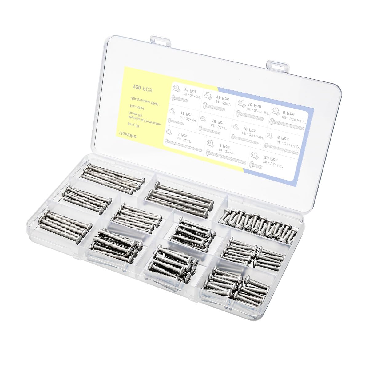 120pcs Machine Screws, #6-32#8-32 Electrical Screw Kit