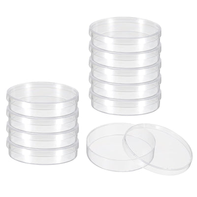 60mm Plastic Petri Dishes with Lid, 10 Pcs Petri Plates Tissue Culture Plate for Lab Science Experiment, Clear