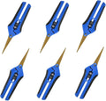 6 Packs 6.5 Inch Pruning Shears with Curved Blades Trimming Scissors For Gardening Hand Pruning Snips Titanium Coated