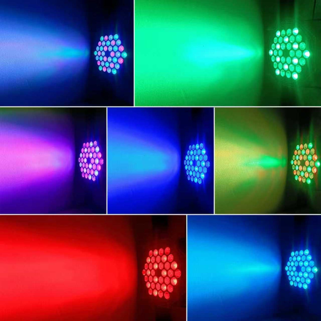 2-Packs 36LED Par Lights DJ Stage Light RGB | Sound Activated Control led stage DMX lights Uplighting for Wedding