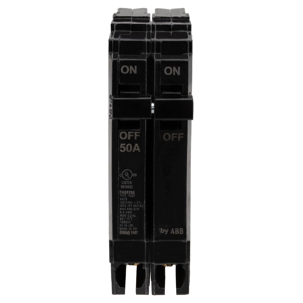 RecPro 2 Pole 50 Amp Circuit Breaker for RV, GE Equivalent