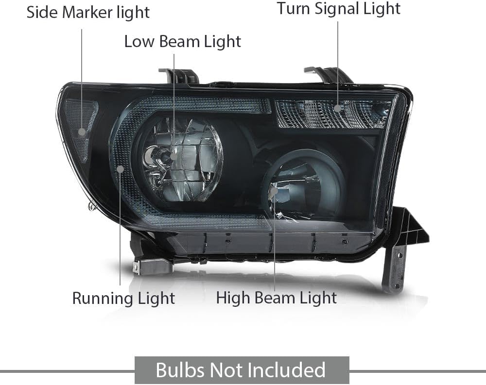 LED Headlights Fit Toyota Tundra 2007-2013/Sequoia 2008-2017