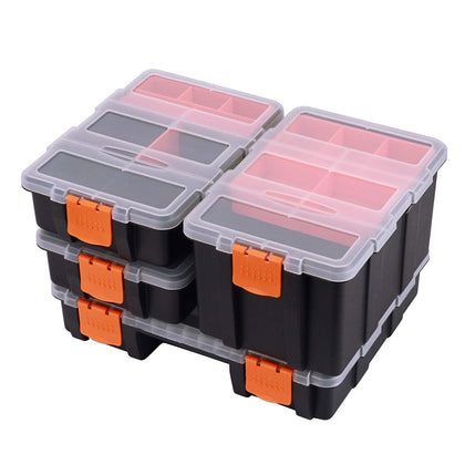 Hardware & Parts Organizers, 4 Piece Set Toolbox, Compartment Small Parts Organizer, Versatile and Durable Storage