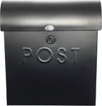 Locking Black Wall Mount Mailbox, Durable Euro Black Mailboxes for Outside, Features Pre Drilled Holes for Easy
